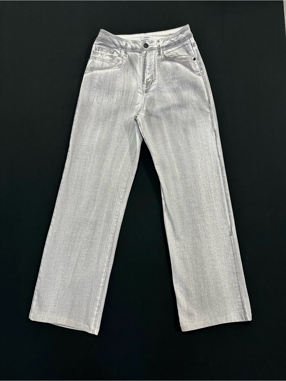 Forever 21 Premium 90s Fit Wide Leg Jeans Gray Mineral Wash Size 24